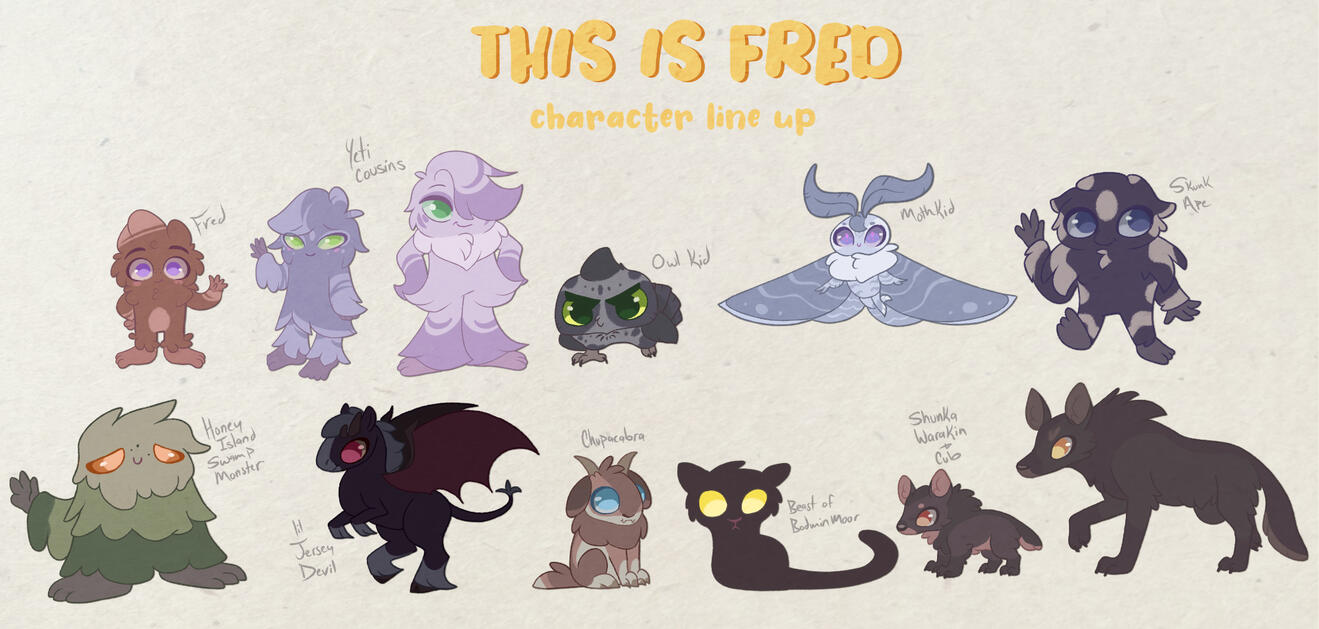 Character Design for personal project ' This is Fred'